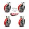 Service Caster 10 Inch Heavy Duty Red Poly on Metal Caster Swivel Lock/Brake 2 Rigid, 2PK SCC-KP92S1030-PUR-RS-SLB-BSL-2-R-2 - alternate 4